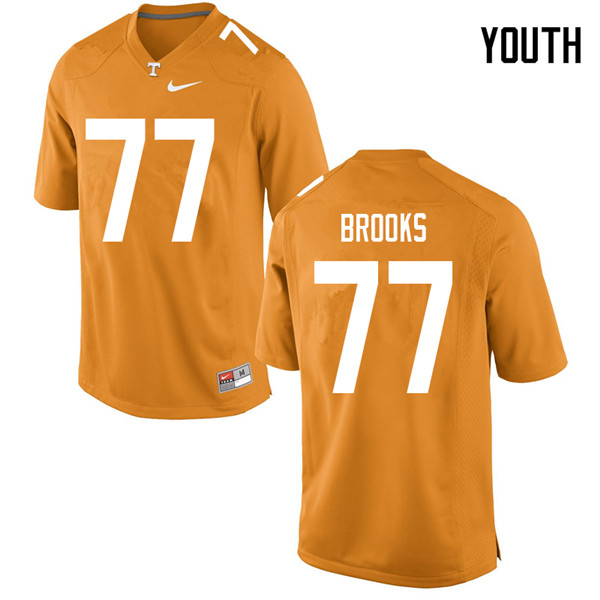 Youth #77 Devante Brooks Tennessee Volunteers College Football Jerseys Sale-Orange - Click Image to Close